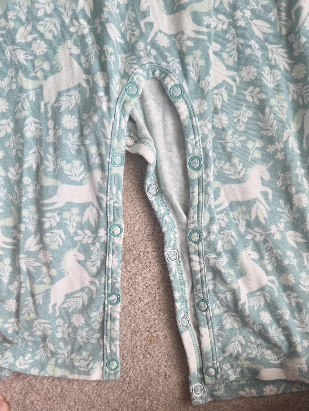 Little Sleepies Unicorn Garden Romper